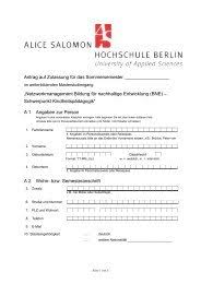 The autobiography of alice salomon, on librarything. Magazin Alice Salomon Hochschule Berlin
