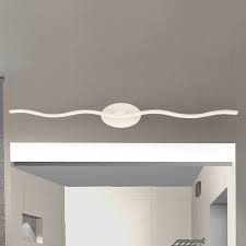 Different light styles can have a big impact on your space. Modern Bathroom Vanity Light Led Slim Linear Wall Light 9 18w 4000k Led Down Lighting Wave Vanity Lighting In White Beautifulhalo Com