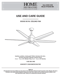 Follow these steps to replace a light fixture with a ceiling fan in your home. Home Decorators Collection Yg439 Bn Installation Guide Manualzz