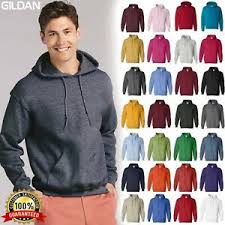 Details About Gildan Heavy Blend Hooded Sweatshirt G185 Sweatshirt Jumpers 50 50 Soft Hoodie