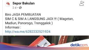 We did not find results for: Beredar Unggahan Calo Sim Di Ponorogo Begini Tanggapan Polisi