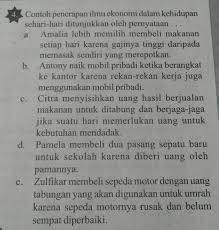 Contoh dari sarana pemenuhan kebutuhan manusia yaitu berupa uang, barang, maupun jasa. Contoh Penerapan Ilmu Ekonomi Dalam Kehidupan Sehari Hari Ditunjukkan Oleh Pernyataan Brainly Co Id