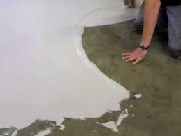 Self Levelling Floor Coating Application Youtube