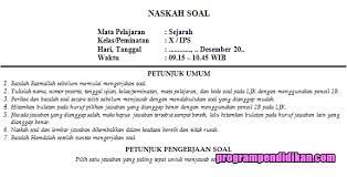 Jadwal pas atau uas semester ganjil ini rencana akan dilaksanakan pada akhir bulan november 2019. Soal Pas Sejarah Peminatan Kelas 10 Tahun 2020 2021 Programpendidikan Com