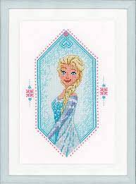 14 count aida design area : Amazon Com Disney S Frozen Elsa Counted Cross Stitch Kit