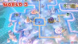 Super Mario 3d World Level Maps World 03 Overview World 03 Walkthrough Super Mario 3d World Bowser S Fury Gamer Guides
