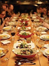 Wide Tables Family Style Family Style Dinner Party Family Dinner Table Family Style Dinner
