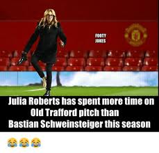 See more of bastian schweinsteiger on facebook. Footy Jokes Julia Roberts Has Spent More Time On Old Trafford Pitch Than Bastian Schweinsteiger This Season Meme On Me Me