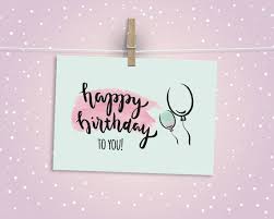 Pdf Biglietto Stampabile Biglietto Auguri Di Buon Compleanno Etsy Printable Cards Happy Birthday Cards
