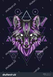 Animal Vector Illustration Dark Fox Wolf Stock Vector (Royalty Free)  1600991110 | Shutterstock