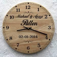 A wooden liquor dispenser for a 4th anniversary gift? 5th Anniversary Gift Custom Made Wooden Wedding Gift Wedding Anniversary Wall Clock Gift For Wife Gift From Husband Engraved Wedding Date Amazon Co Uk Handmade