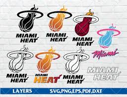 The miami heat are one of the most famous professional basketball teams in the history of the the logo underwent slight modifications in 1999 as the hoop was made white and the basketball featured. Miami Heat Nba Basketball Mh Logo Design Silhouette Team Etsy