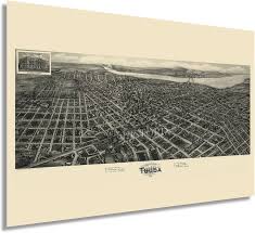 Amazon.com: HISTORIX Vintage 1918 Tulsa Oklahoma Map Poster - 16x24 Inch  Vintage Tulsa Map - History Map of Tulsa Poster Wall Art - Birds Eye View  of Tulsa OK: Posters & Prints