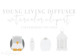 Watercolor Diffuser Clipart Young Living Diffusers Etsy In 2021 Young Living Diffuser Young Living Young Living Starter Kit