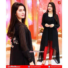 Red And Black Beautiful Clicks Of Dr Shaista Lodhi Today At Sitaray Ki Subha Pakistan Sha Stylish Party Dresses Celebrity Outfits Girls Long Dresses