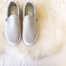 Black And Grey Slip On Vans Womens Vans Glacier Grey Leather Slip Ons Shoes Leather Slip Ons Crazy Shoes