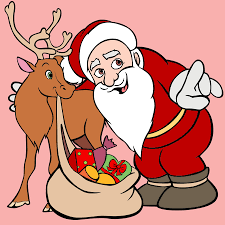 Cliquez sur l'image pour avoir la version prête à imprimer. Pere Noel Et Son Renne 1 Pere Noel Galerie Nafeuse Magazine