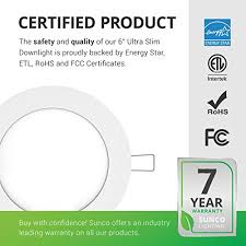 Sunco Lighting 16 Pack 6 Inch Slim Led Downlight With Junction Box 14w 100w 850 Lm Dimmable 5000k Daylight Recessed Jbox Fixture Ic Rated Simple Retrofit Installation Etl Energy Star Priparax Com