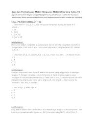 Soal persamaan kuadrat smp kelas 9 kurikulum 2013 doc. Soal Pilihan Ganda Persamaan Kuadrat Doc Python