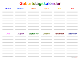 Ganz einfach und kostenlos liniertes papier ausdrucken! Geburtstagskalender In Pdf Zum Ausdrucken 10 Varianten