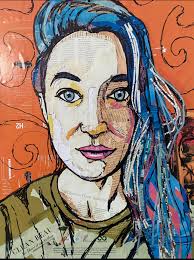 Sneaker Head. Magazine/colored paper cuttings. A3.