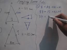 Segitiga scalene adalah segitiga yang mempunyai tiga sisi yang tidak sama. Segitiga Sama Kaki Cara Mencari Panjang Sisi Jika Keliling Diketahui Youtube