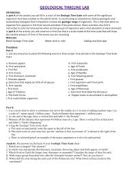 Geological Timeline Lab