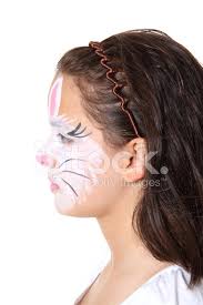 The kids will love transforming into a cute little bunny for easter. Hase Face Paint Profil Stockfotos Freeimages Com