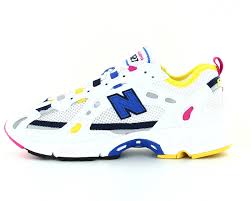Unsere schuhe halten bis zum ende mit dir durch. New Balance 827 Blanc Bleu Jaune Rose