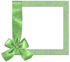 Cute Green Png Frame With Bow Flower Frame Frame Flower Frame Png