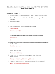 Maybe you would like to learn more about one of these? Manual Guide Instalasi Novel Server Linux Id 5c10e634142d1