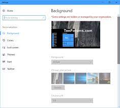 Click your profile picture, then click settings.; Specify Default Desktop Background In Windows 10 Tutorials