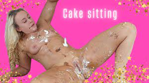 Sitting on cake porn