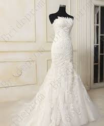 White Ivory Lace Fishtail Wedding Dress Strapless By Brideprom 248 00 Bridal Dresses Wedding Dresses Mermaid Wedding Dress