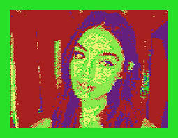 I'm learning how to get all 16 levels into the image. Same hires color  source file into GIMP. Then convert to grayscale, scale image down to  256x144, use color curve to dramatically