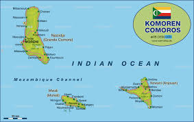 A political map of comoros islands and a large satellite image from landsat. Map Of Comoros Country Welt Atlas De