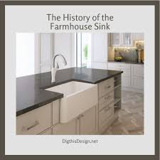 a history lesson on the farmhouse sink