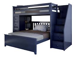 White twin over full bunk bed. Shop Totally Kids Baldwin Blue Twin Over Full L Shaped Bunk Beds With Storage