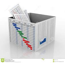 3d Business Chart In The Box Stock Illustration
