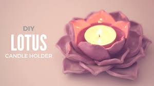 Light a candle and place the votive candle holder on top of the candle and enjoy the lighting effect it. Diy Lotus Candle Holder Youtube