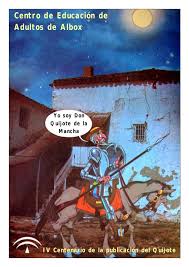 Don quijote luchó contra los molinos, y sancho corrió a ayudarle. Comic Don Quijote