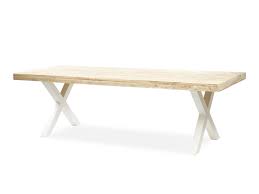 tafel xav eiken x poot zwart woodville tuintafels witte eettafel eettafel