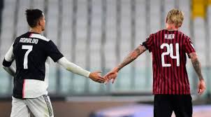 Компанию криштиану роналду в атаке составил дибала. Yuventus Milan Ronaldu Ne Zabiv Penalti Yuventus Vijshov U Final Kubka Italiyi Foto Video Unian