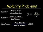 Molarity, Molality, Volume & Mass Percent, Mole Fraction & Density ...