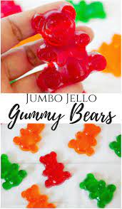 Jumbo Jell O Gummy Bears Recipe Jello Gummy Bears Homemade Gummy Bears Gummy Bear Recipe With Jello