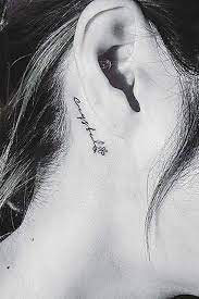 I kind of want a small, meaningul tattoo behind my ear. 20 Cute Behind The Ear Tattoos For Women In 2021 The Trend Spotter