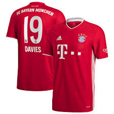 Bayern munich 1993/1995 home football shirt jersey trikot vintage sz m. Alphonso Davies Bayern Munich Adidas 2020 21 Home Replica Jersey Red