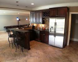 traditional basement bar kitchen with