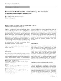 Pdf Environmental And Stressful Factors Affecting The Occurrence Of Kidney Stones And The Kidney Colic