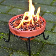After about 20 minutes, stoke the fire and add additional logs and let the fire grow as desired. Terracotta Garden Fire Pot And Stand